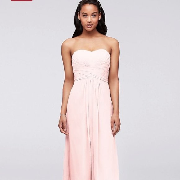 david's bridal petal pink dress David's Bridal | Dresses | Davids Bridal Long Bridesmaid Dress Petal Pink  Size 4